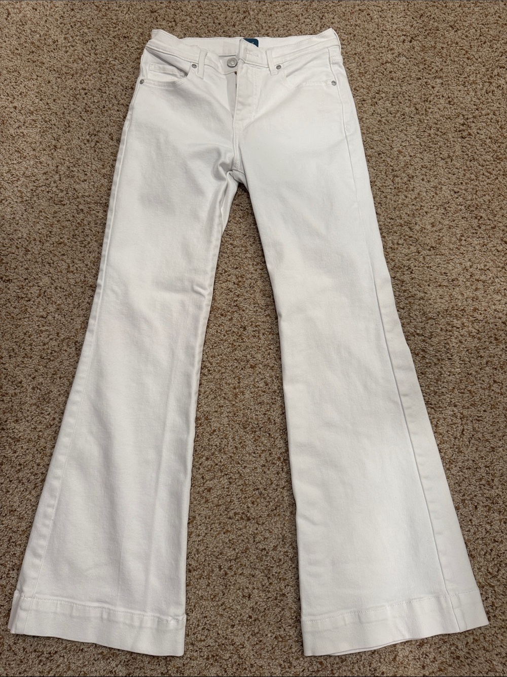 Jag Jeans White Flare Wide-Leg Jeans